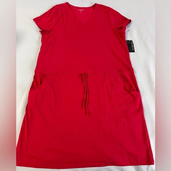 KIM ROGERS Women’s Dress Drawstring Size XL Red NWT - Picture 4 of 11